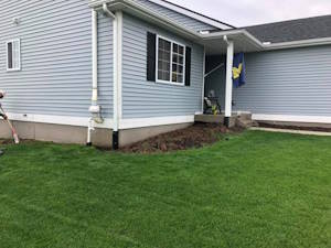 Adding Exterior Landscaped Bed: Before