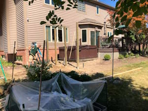 Installing Fencing in a Garden: Before