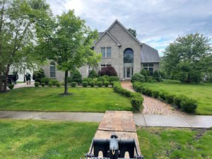 Landscaping a Paved Path to a House: Before