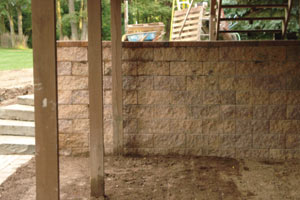 Wall Under Steps Project: After